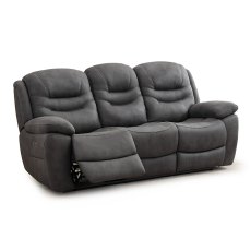 Sardinia 3 Seater Electric Reclining Sofa Faux Suede Brown Sardinia 3 Seater Electric Reclining Sofa Faux Suede Brown