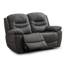 Sardinia 2 Seater Electric Reclining Sofa Faux Suede Grey Sardinia 2 Seater Electric Reclining Sofa Faux Suede Grey