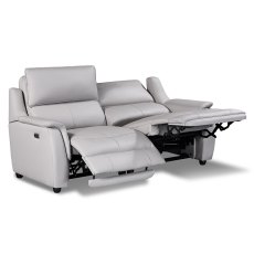 Menorca Electric Reclining 3 Seater Sofa Leather & Leather Match Cloud Menorca Electric Reclining 3 Seater Sofa Leather & Leather Match Cloud