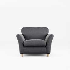Alpine Armchair Fabric Mikah Cosmos With Country Oak Legs
