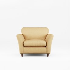 Alpine Armchair Fabric Oslo Ochre With Burnished Legs