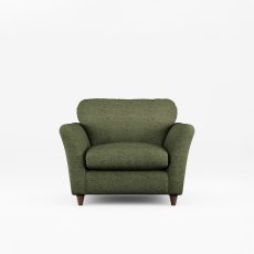 Alpine Armchair Fabric Minco Basil With Burnished Legs