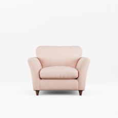 Alpine Armchair Fabric Minco Clay With Burnished Legs