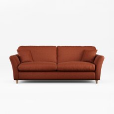 Alpine 4 Seater Sofa Fabric Mikah Maple With Country Oak Legs