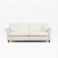 Alpine 4 Seater Sofa Fabric Minco Ivory With Burnished Legs