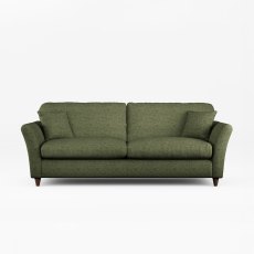 Alpine 4 Seater Sofa Fabric Minco Basil With Burnished Legs