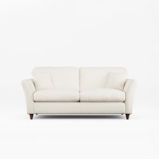 Alpine 3 Seater Sofa Fabric Minco Ivory With Burnished Legs