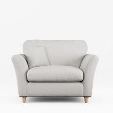 Alpine Snuggler Fabric Minco Grey With Country Oak Legs