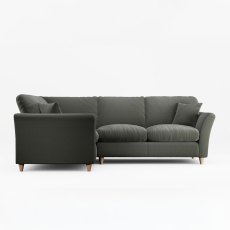 Alpine 4 Seater Corner Sofa Fabric Ansell Moss With Country Oak Legs