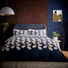 Althea Reversible Duvet Cover Set Navy (Multiple Sizes)