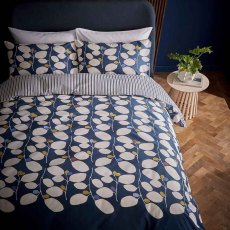 Althea Reversible Duvet Cover Set Navy (Multiple Sizes)