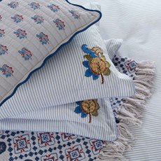 Earlsford Foulard Embroidery Reversible Duvet Cover Set Blue (Multiple Sizes) Earlsford Foulard Embroidery Reversible Duvet Cover Set Blue (Multiple Sizes)