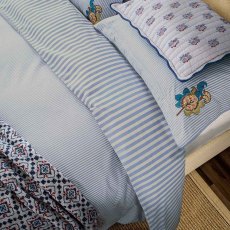 Earlsford Foulard Embroidery Reversible Duvet Cover Set Blue (Multiple Sizes)