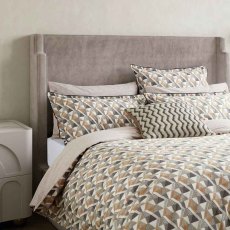 Harun Reversible Duvet Cover Set Charcoal & Tan (Multiple Sizes)