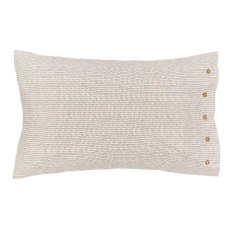 Harun Standard Pillowcase Pair Charcoal & Tan Harun Standard Pillowcase Pair Charcoal & Tan