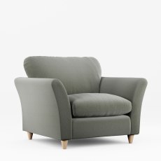 Alpine Armchair Fabric Ansell Moss With Country Oak Legs Alpine Armchair Fabric Ansell Moss With Country Oak Legs