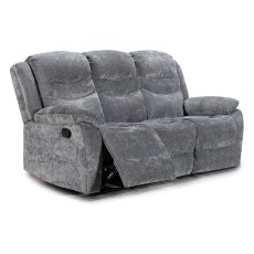 Beginish 3 Seater Manual Reclining Sofa Fabric Grey Beginish 3 Seater Manual Reclining Sofa Fabric Grey