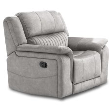 Albrun Electric Reclining Armchair Faux Suede Light Grey Albrun Electric Reclining Armchair Faux Suede Light Grey