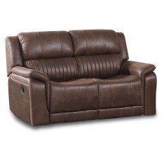 Albrun 2 Seater Manual Reclining Sofa Faux Suede Dark Brown Albrun 2 Seater Manual Reclining Sofa Faux Suede Dark Brown