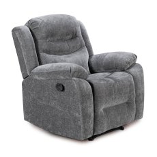 Beginish Manual Reclining Armchair Fabric Grey Beginish Manual Reclining Armchair Fabric Grey