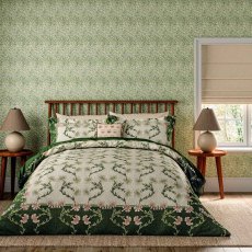Scrolling Carnation Reversible Duvet Cover Set Olive & Ivory (Multiple Sizes) Scrolling Carnation Reversible Duvet Cover Set Olive & Ivory (Multiple Sizes)