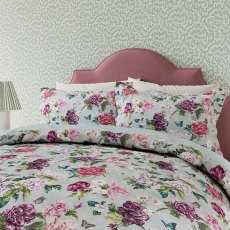 Summer Peony Reversible Duvet Cover Set Vinyard Rose (Multiple Sizes)