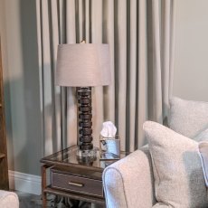 Caleb Table Lamp Black Base With Taupe Shade