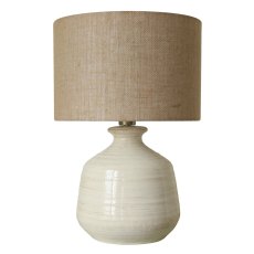 Gracie Table Lamp Cream Base With Beige Shade Gracie Table Lamp Cream Base With Beige Shade