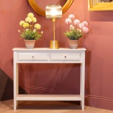 Carson 2 Drawer Console Table With Shelf Cream