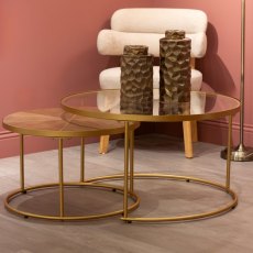Andrea Coffee Tables (Set of 2) Gold