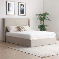 Danny Ottoman Bedstead Fabric Stone (Multiple Sizes) Danny Ottoman Bedstead Fabric Stone (Multiple Sizes)