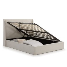 Danny Ottoman Bedstead Fabric Stone (Multiple Sizes)