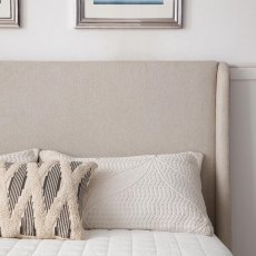 Danny Ottoman Bedstead Fabric Stone (Multiple Sizes)