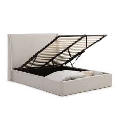 Danny Ottoman Bedstead Fabric Stone (Multiple Sizes)