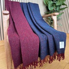 Home Dusk & Garnet Reversible Throw 145cm x 200cm Blue & Maroon