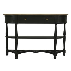 Jardin 1 Drawer Console Table with Shelf Black