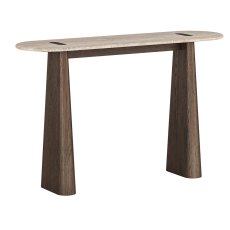 Cali Console Table With Travertine Top Cali Console Table With Travertine Top