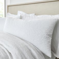 Fleur Matelasse Duvet Cover Set White (Multiple Sizes)