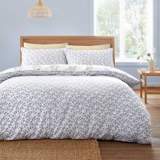 Eloise Floral Reversible Duvet Cover Set Blue (Multiple Sizes)