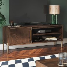 Grace 1 Door Small TV/Entertainment Unit Dark Wood