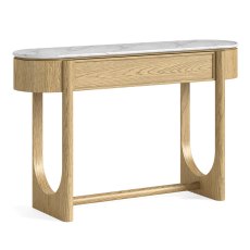 Phoenix 1 Drawer Console Table Oak & Marble Phoenix 1 Drawer Console Table Oak & Marble