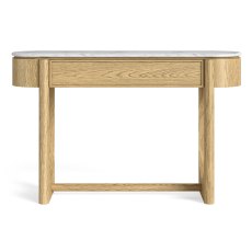 Phoenix 1 Drawer Console Table Oak & Marble