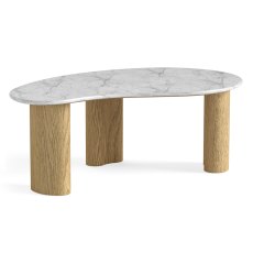 Phoenix Tear Drop Coffee Table Oak & Marble Phoenix Tear Drop Coffee Table Oak & Marble