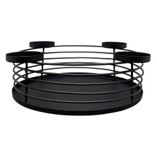 Candleholder Round Metal Black 30cm