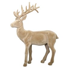 Decorative Velvet Reindeer Champagne 57cm