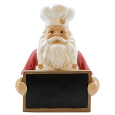 Decorative Santa With Blackboard Red 29cm