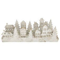 Candleholder With White Scenery 27cm