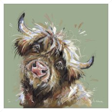 Mini Moo 84.5cm x 84.5cm Picture By Ashley Saunders White Frame Mini Moo 84.5cm x 84.5cm Picture By Ashley Saunders White Frame