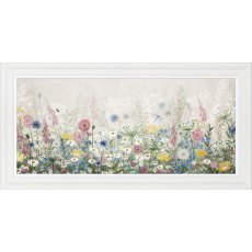 Petals In Bloom 111cm x 56cm Picture By Charlotte Oakley White Frame