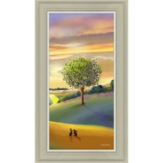 The Golden Hour Detail II 40cm x 70cm Picture By Catherine J Stephenson Beige Frame